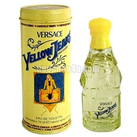 yellow jeans by versace men